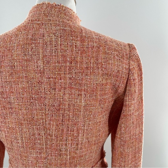 Kasper womens blazer size 2p coral tweed old money - Picture 7 of 11